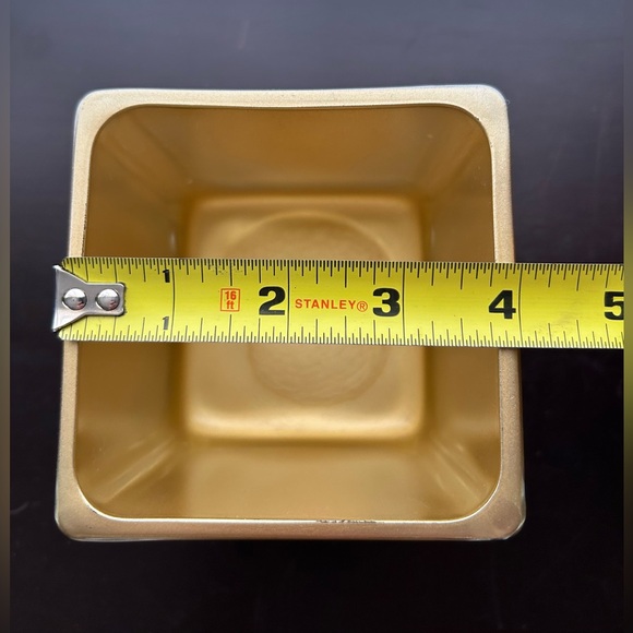 4” Gold cube / square vase / votive holder - Picture 5 of 5